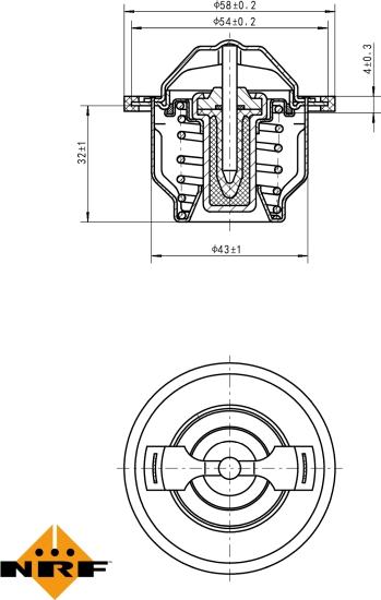 NRF 725205 - Термостат, охолоджуюча рідина autozip.com.ua