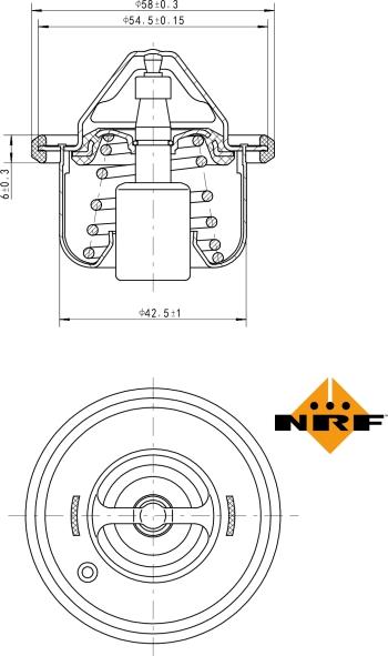 NRF 725211 - Термостат, охолоджуюча рідина autozip.com.ua