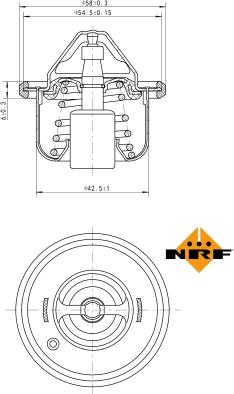 NRF 725211 - Термостат, охолоджуюча рідина autozip.com.ua