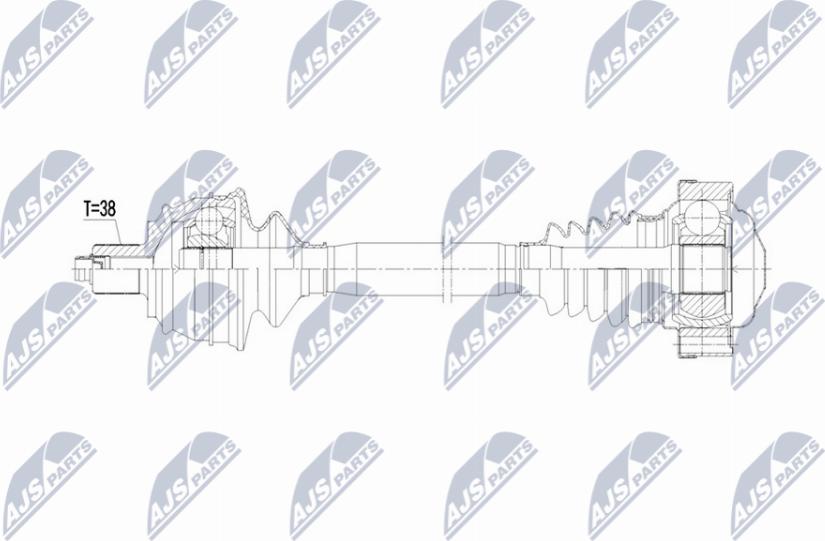 NTY NPW-AU-085 - Приводний вал autozip.com.ua