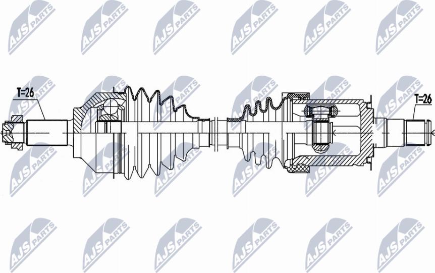NTY NPW-BM-161 - Приводний вал autozip.com.ua