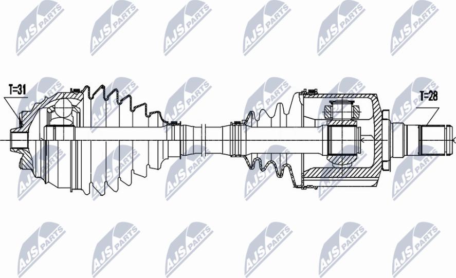 NTY NPW-BM-186 - Приводний вал autozip.com.ua