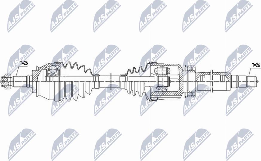 NTY NPW-BM-173 - Приводний вал autozip.com.ua