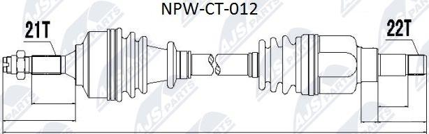 NTY NPW-CT-012 - Приводний вал autozip.com.ua