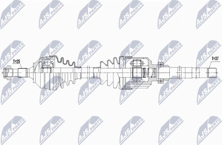 NTY NPW-CT-152 - Приводний вал autozip.com.ua