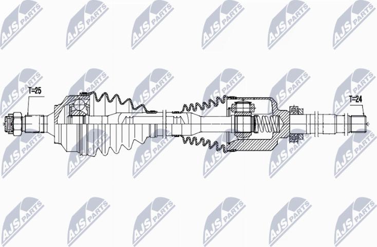NTY NPW-CT-161 - Приводний вал autozip.com.ua