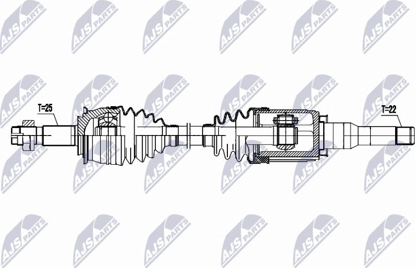 NTY NPW-DW-055 - Приводний вал autozip.com.ua