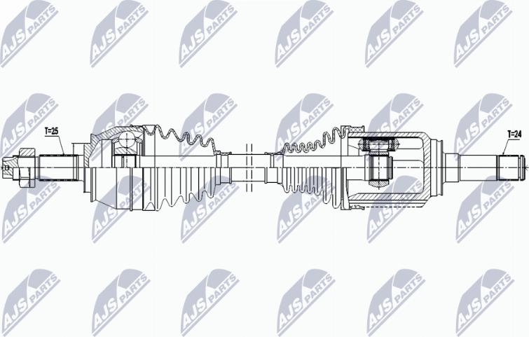 NTY NPW-FT-097 - Приводний вал autozip.com.ua