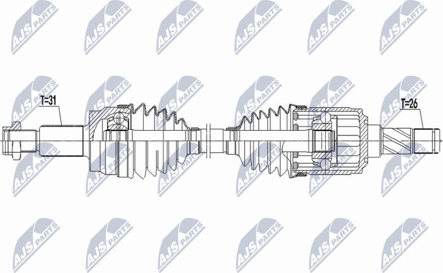 NTY NPW-LR-025 - Приводний вал autozip.com.ua