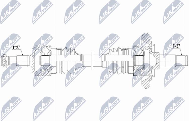 NTY NPW-ME-217 - Приводний вал autozip.com.ua