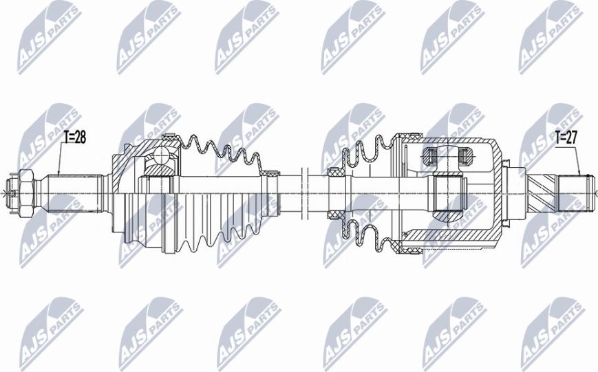 NTY NPW-MS-073 - Приводний вал autozip.com.ua