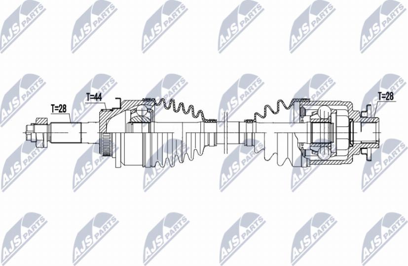 NTY NPW-MZ-092 - Приводний вал autozip.com.ua