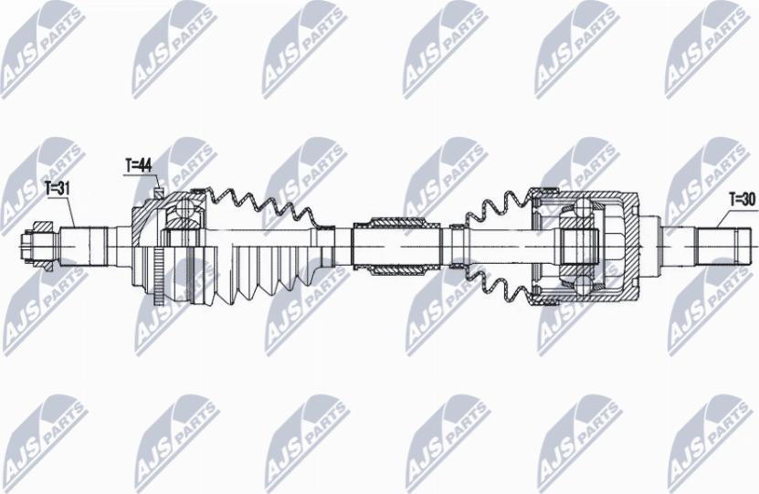 NTY NPW-MZ-088 - Приводний вал autozip.com.ua