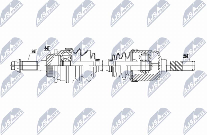 NTY NPW-MZ-070 - Приводний вал autozip.com.ua