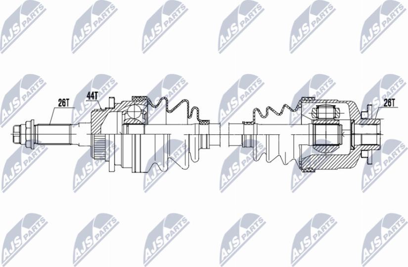 NTY NPW-MZ-072 - Приводний вал autozip.com.ua