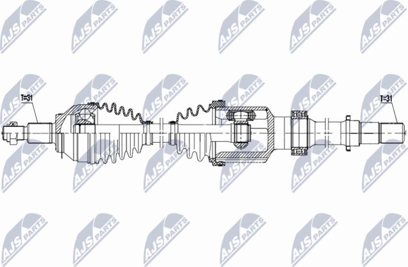 NTY NPW-MZ-104 - Приводний вал autozip.com.ua