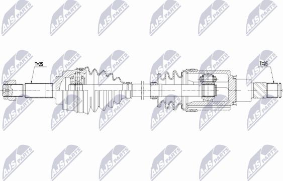 NTY NPW-NS-210 - Приводний вал autozip.com.ua