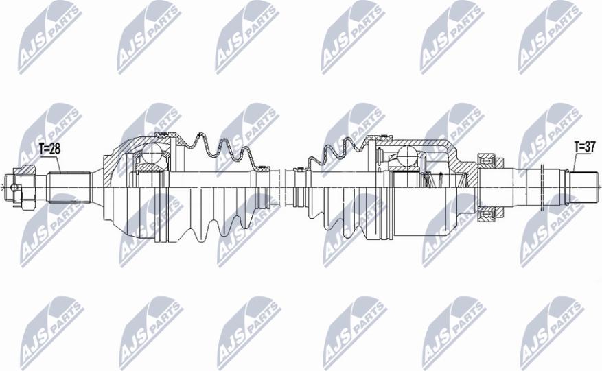 NTY NPW-PE-091 - Приводний вал autozip.com.ua