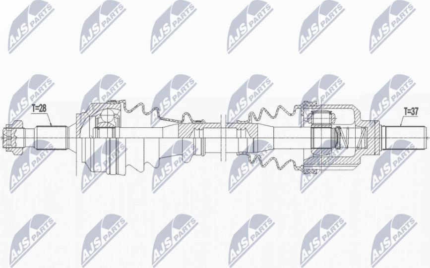 NTY NPW-PE-061 - Приводний вал autozip.com.ua