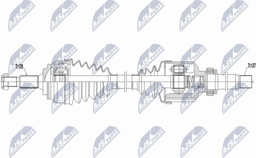 NTY NPW-PE-089 - Приводний вал autozip.com.ua