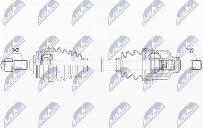 NTY NPW-PE-075 - Приводний вал autozip.com.ua