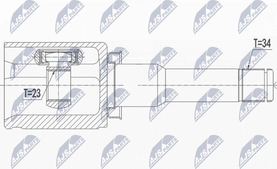 NTY NPW-PL-040 - Шарнір, ШРУС, приводний вал autozip.com.ua