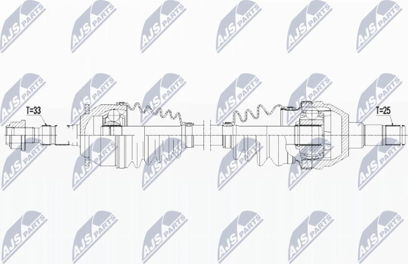 NTY NPW-PL-069 - Приводний вал autozip.com.ua