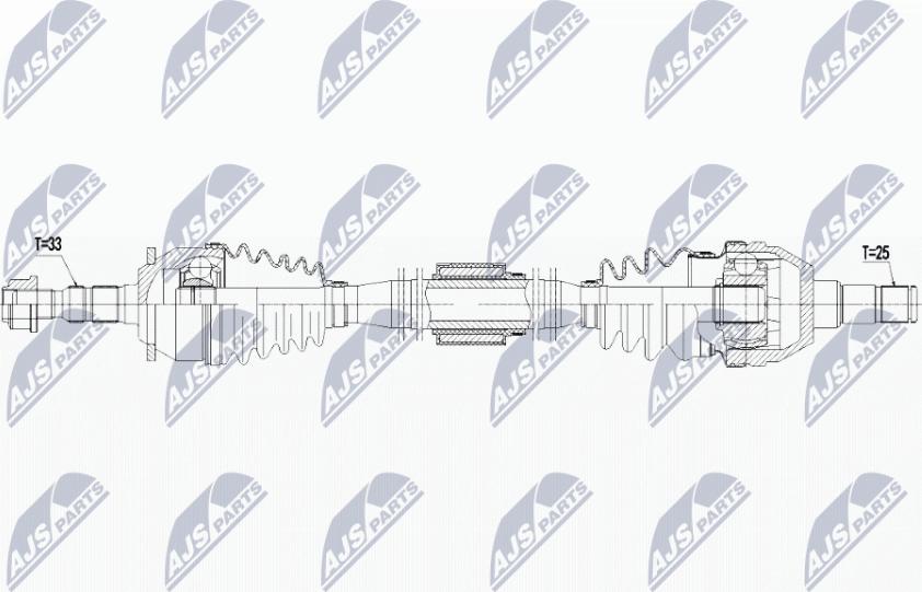 NTY NPW-PL-067 - Приводний вал autozip.com.ua