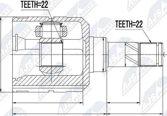 NTY NPW-PL-002 - Шарнір, ШРУС, приводний вал autozip.com.ua
