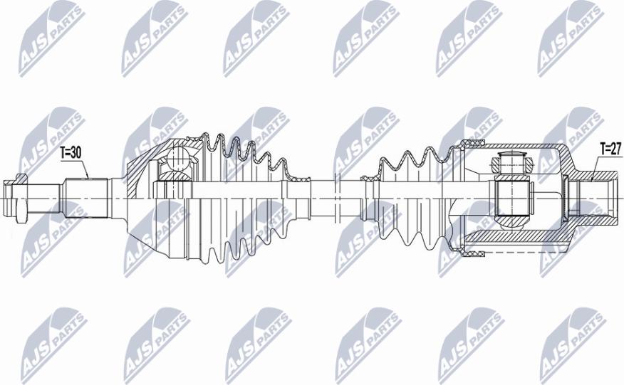 NTY NPW-PL-146 - Приводний вал autozip.com.ua