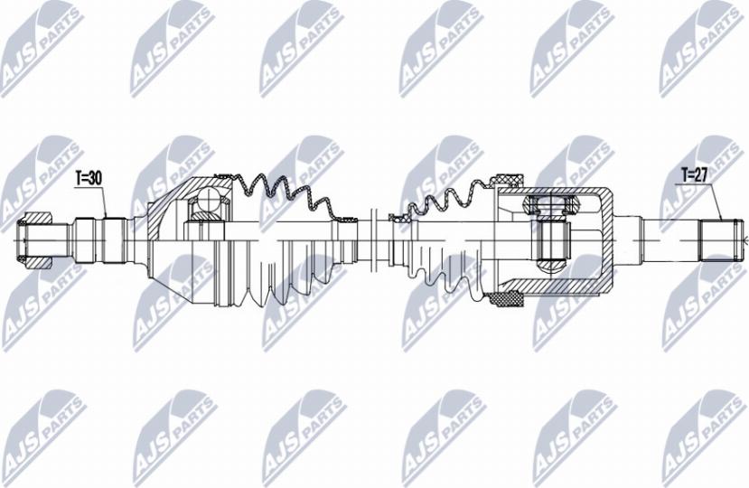 NTY NPW-PL-143 - Приводний вал autozip.com.ua