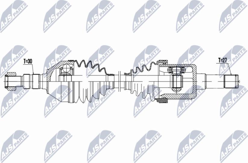 NTY NPW-PL-142 - Приводний вал autozip.com.ua