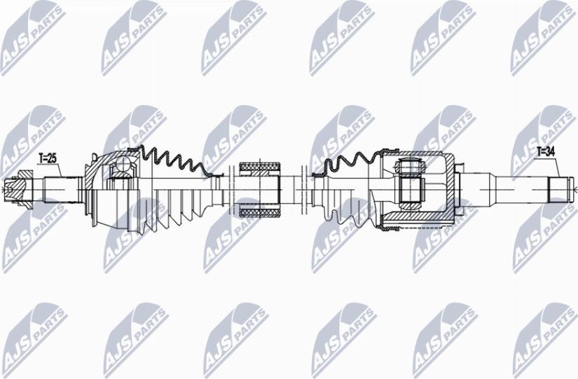 NTY NPW-PL-151 - Приводний вал autozip.com.ua