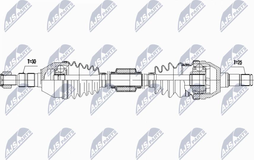 NTY NPW-PL-168 - Приводний вал autozip.com.ua