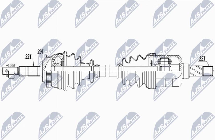 NTY NPW-PL-162 - Приводний вал autozip.com.ua
