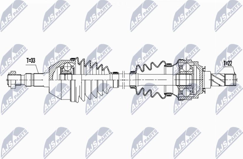 NTY NPW-PL-180 - Приводний вал autozip.com.ua
