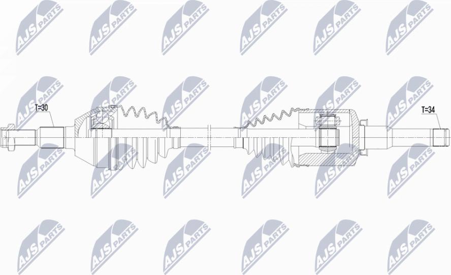 NTY NPW-PL-177 - Приводний вал autozip.com.ua