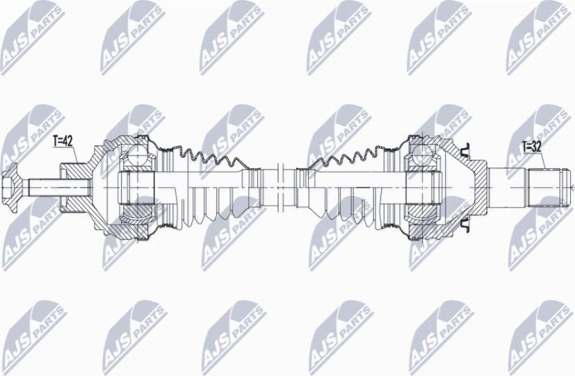 NTY NPW-PS-004 - Приводний вал autozip.com.ua
