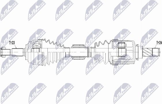NTY NPW-RE-263 - Приводний вал autozip.com.ua