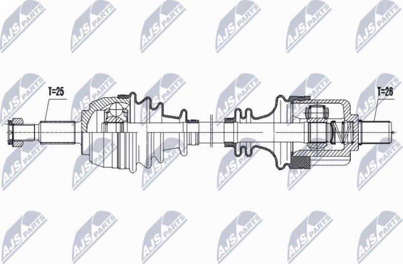 NTY NPW-RE-200 - Приводний вал autozip.com.ua