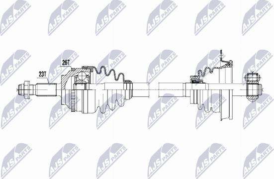 NTY NPW-RE-236 - Приводний вал autozip.com.ua