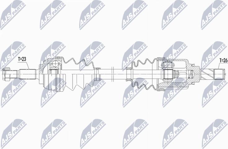 NTY NPW-RE-221 - Приводний вал autozip.com.ua