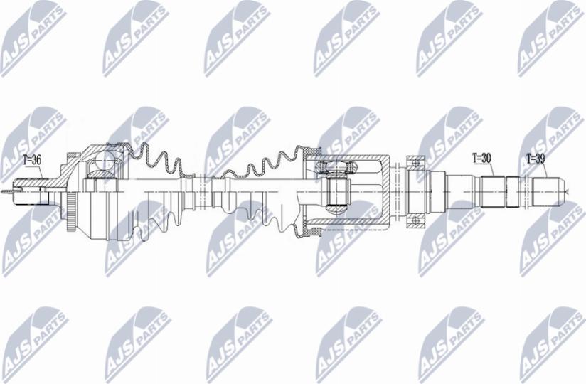 NTY NPW-VV-147 - Приводний вал autozip.com.ua