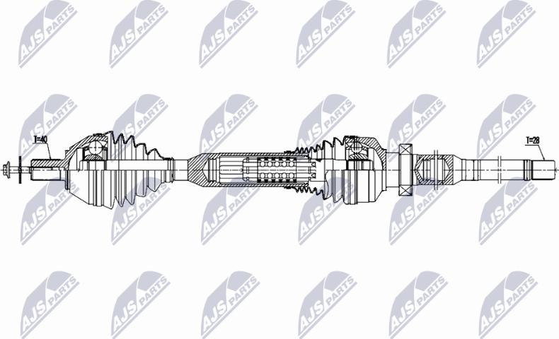 NTY NPW-VV-154 - Приводний вал autozip.com.ua