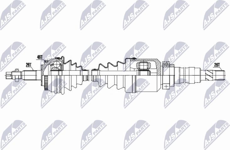 NTY NPW-VV-150 - Приводний вал autozip.com.ua