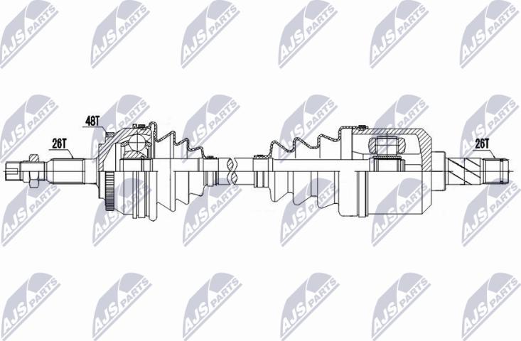 NTY NPW-VV-151 - Приводний вал autozip.com.ua