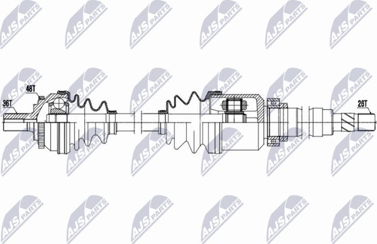 NTY NPW-VV-152 - Приводний вал autozip.com.ua