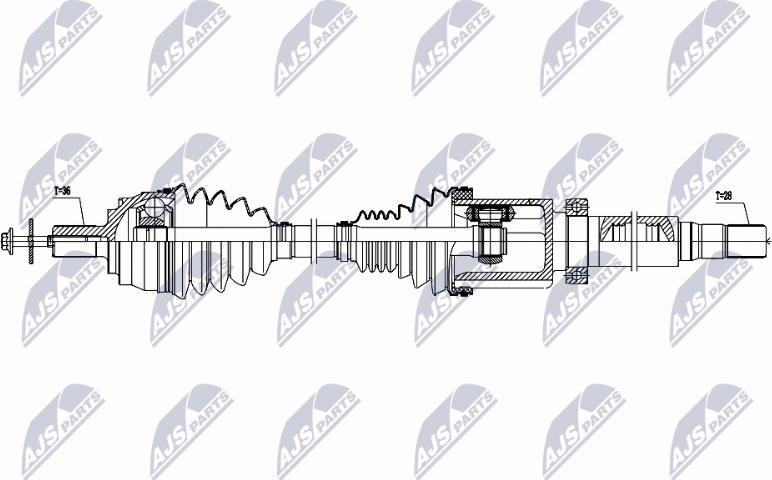 NTY NPW-VV-161 - Приводний вал autozip.com.ua