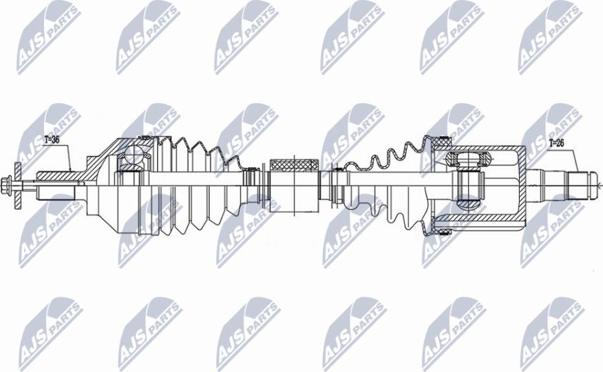 NTY NPW-VV-139 - Приводний вал autozip.com.ua