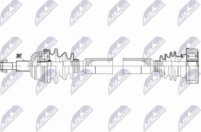 NTY NPW-VW-200 - Приводний вал autozip.com.ua